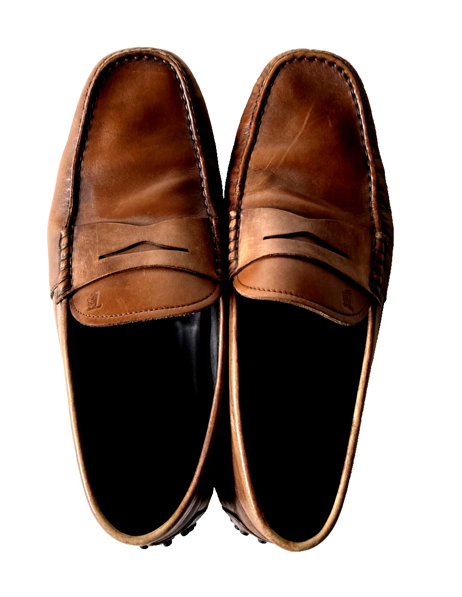 TOD’S Mocassino mocassino da guida TOD'S uomo pelle marrone gommino pelle marrone 7