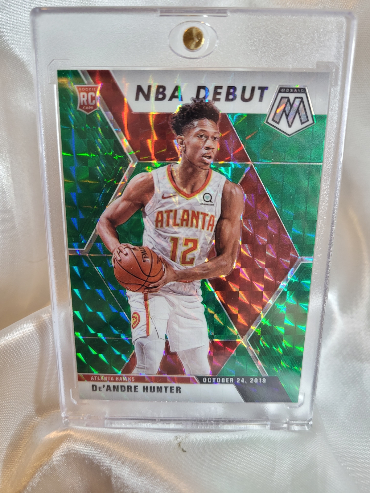 2019 Panini Mosaic De'Andre Hunter Green Mosaic 266