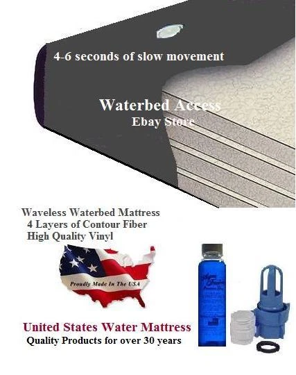 CAMA DE AGUA King Softside con colchón Euro Top de bambú y vejiga y calentador sin ondas Foto 3 de 4