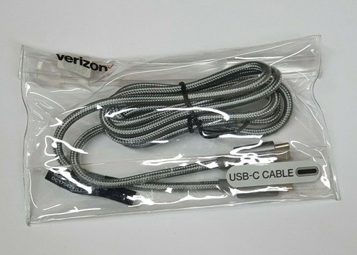 Verizon Gray 4FT Braided USB-C Fast Charge Data Cable iPhone 16/15/Pro/Max/Plus - Picture 9 of 17