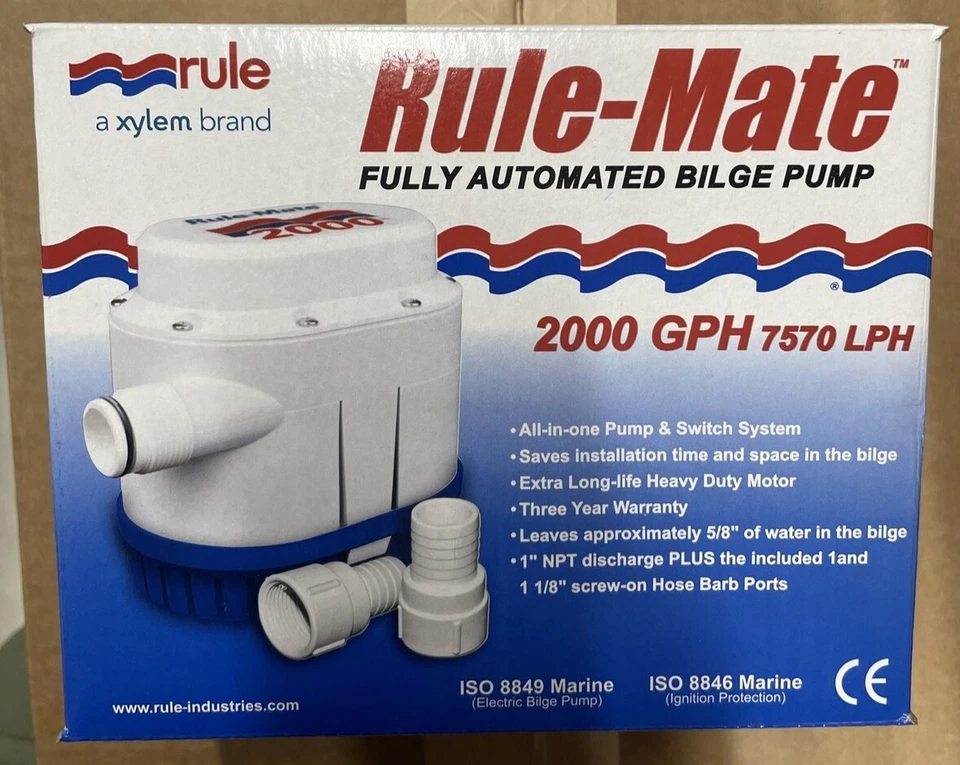 Rule Rule-Mate® 2000 GPH Fully Automated Bilge Pump - 12V RM2000A - Image 2 of 4