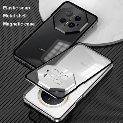 Magnetic Metal Bumper Frame +Clear Matte PC case For Huawei Mate 70 Pro+ 70 RS