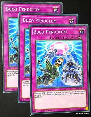 Set 3x PENDULUM LOCH Hole TDIL-IT079 Common in Italienisch YUGIOH