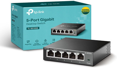 TP-Link TL-SG105S, 5 Port Gigabit Ethernet Netzwerk Switch, Ethernet Splitter