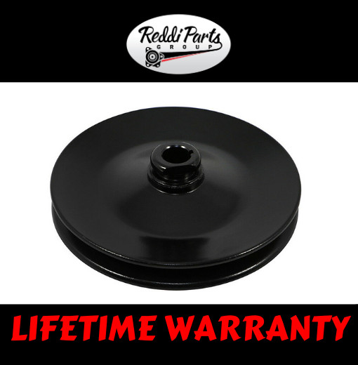 BLACK POWER STEERING PULLEY SINGLE GROOVE V-BELT KEY WAY SAGINAW GM #8948BLK