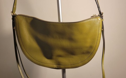Michael Kors Camden Leather Messenger Bag Half-Moon Olive - Picture 2 of 3