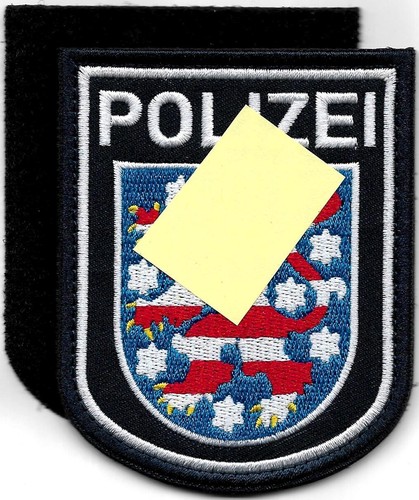 Polizei ÄLTERES Klett Abzeichen THÜRINGEN Patch Polizeiabzeichen Erfurt Eisenach - Bild 1 von 3