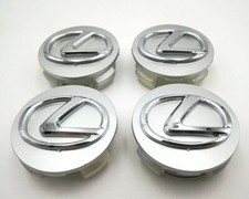 4x 62mm Glossy Silver Lexus Wheel Center Caps Rim Hub Cover Set For Is Es Rx
