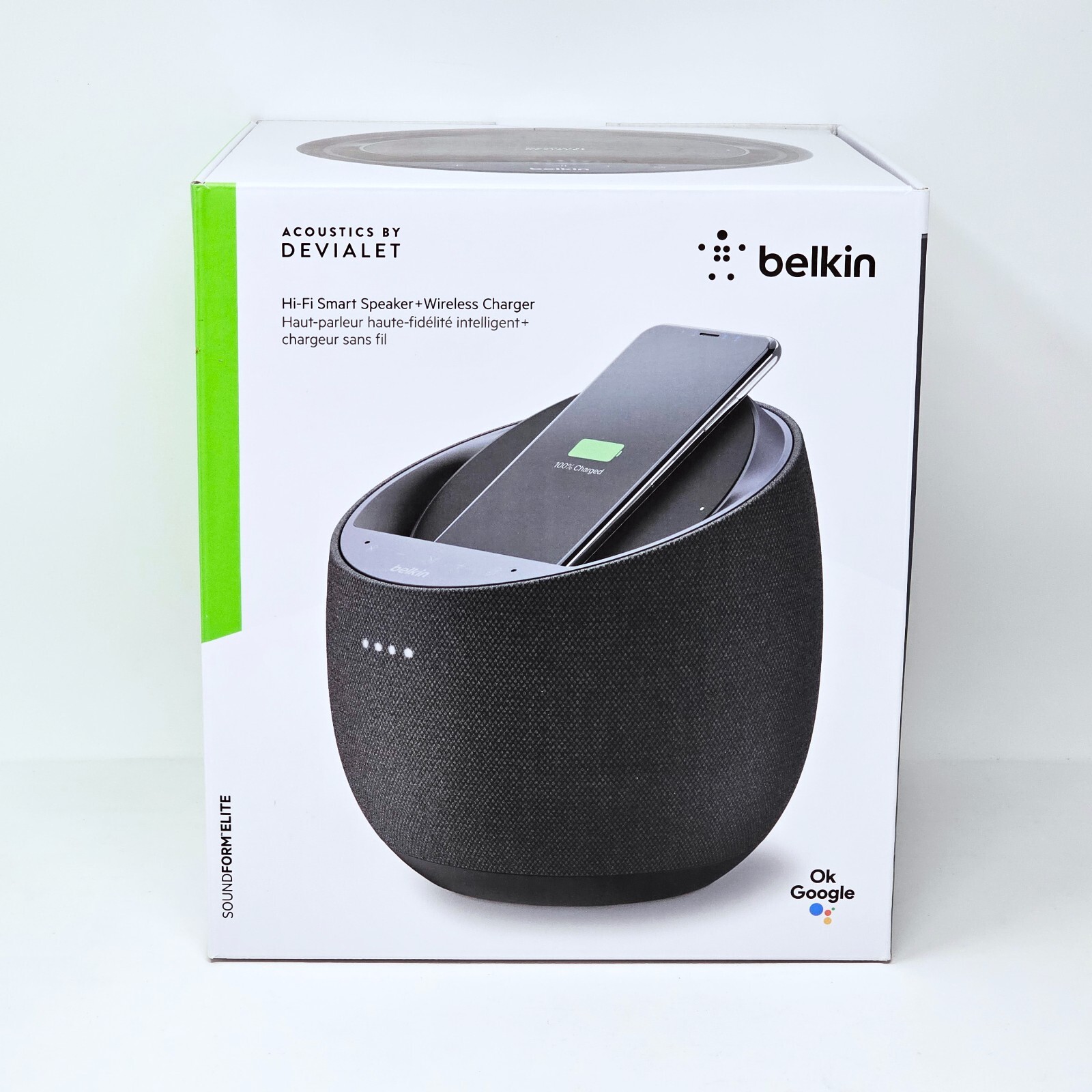Belkin Soundform Elite Smart Speaker and Wireless Charger Google Assistant-image