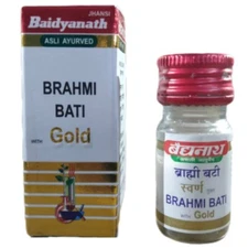 Baidyanath Brahmi Bati with Gold 25 tabs, pack of 2,  improving memory