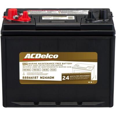 ACDelco M24AGM Battery AGM Deep Cycle 12 V 625 Cranking Amps Top 