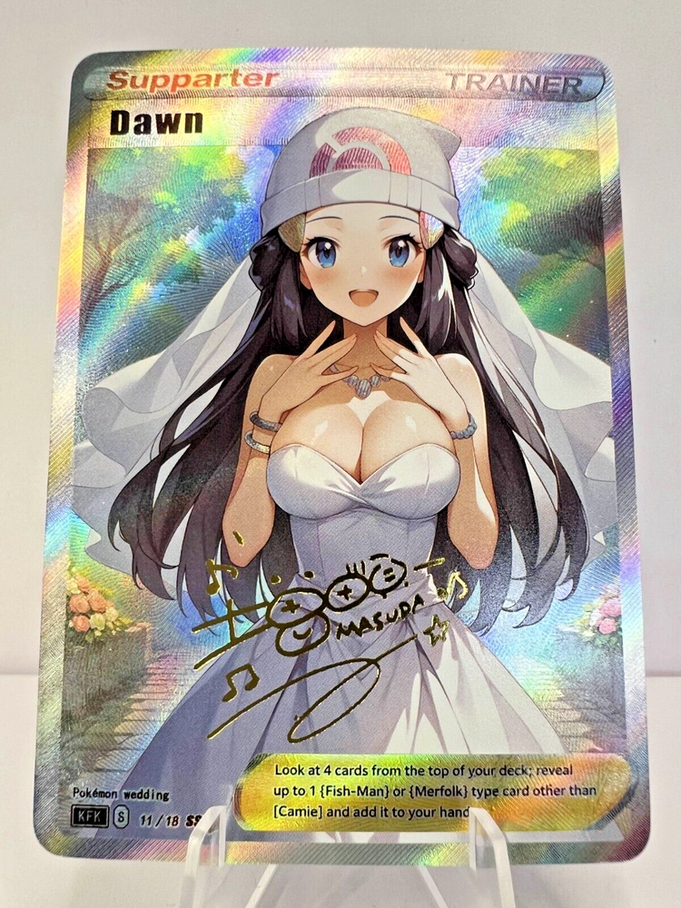 Dawn Full Art Pokemon Wedding Anime Waifu ACG DIY Trainer Art card