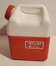 VINTAGE UNIQUE COOLER DRINK CONTAINER INSULATED RETRO "GAS CAN" 2 PART LUNCHBOX