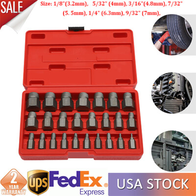 Stripped Bolt Extractor Impact Socket Set 25 PCS Damaged Bolt Remover Easy Out 