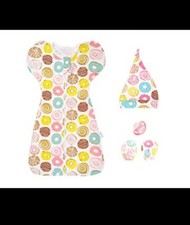 5pc Cotton Baby Swaddle Sack with Baby Hand Mittens, Hat, Pacifier 0-3m