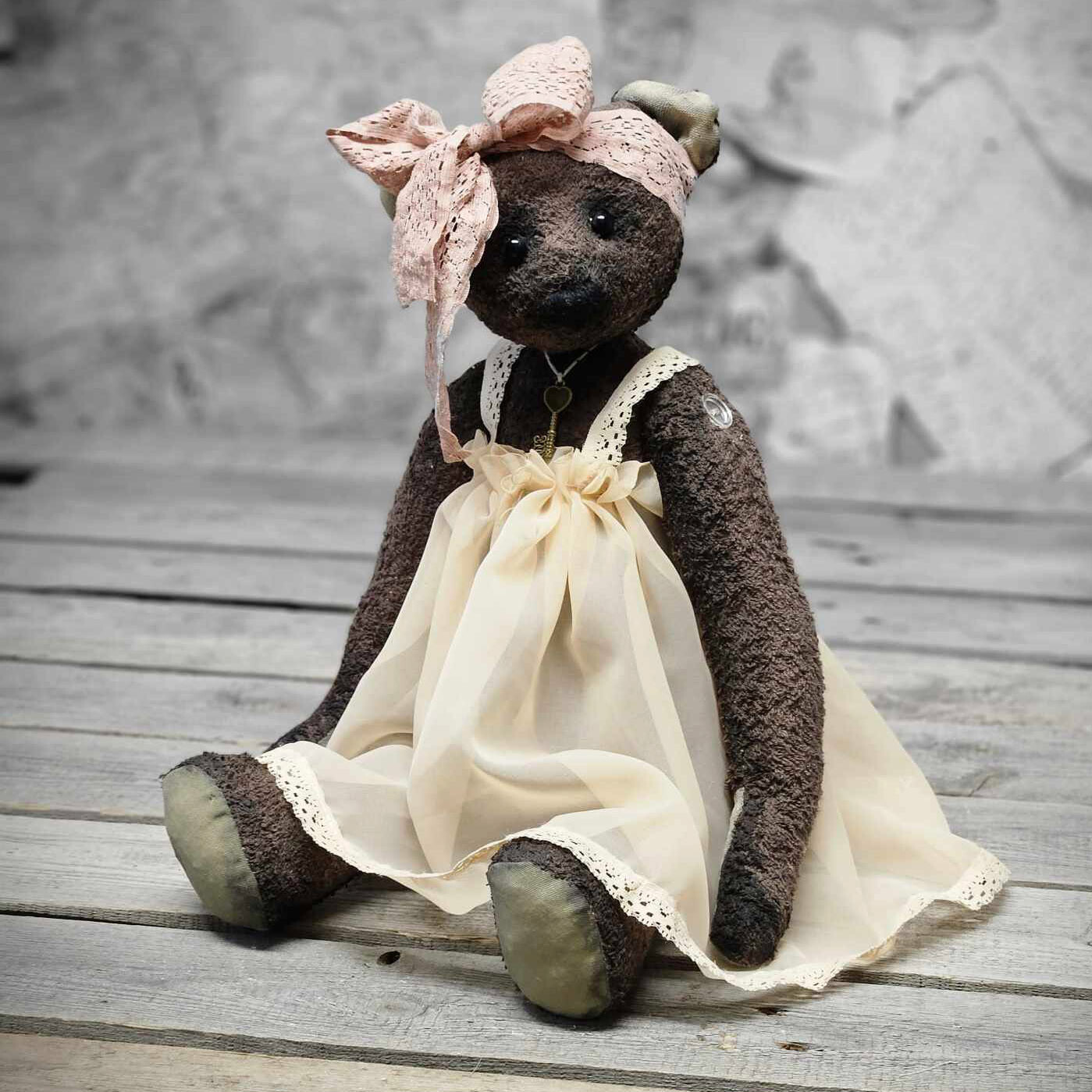 Reispapier-Motiv Strohseide-Decoupage-Vintage-Shabby-Weihnachten-Bär-Teddy-R1782