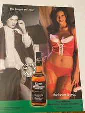2007 Evan Williams Whiskey The Longer You Wait Sexy Girl In Lingerie ad