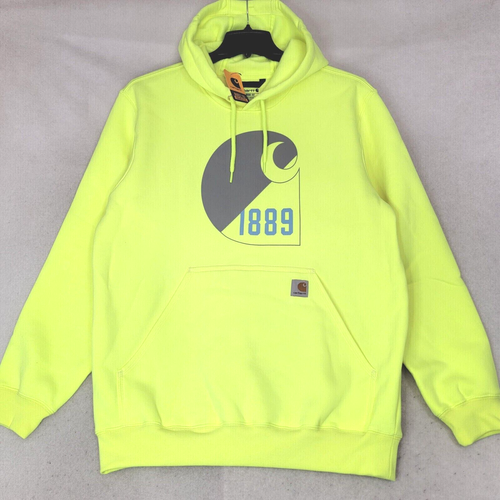 Carhartt Hoodie Mens Extra Large XL Yellow Outdoor Sweatshirt Lightweight NWT B
