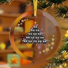 Studio Ghibli Sprites Spirit Away Christmas Glass Ornament