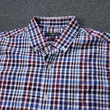 Club Room Button Shirt Mens M Medium Long Sleeve Multicolor Casual Dress Collar