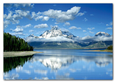 XXL Poster 100 x 70cm See Jackson Lake F254 Gebirge Teton Range Plakate gerollt