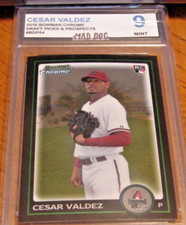 CESAR VALDEZ Rookie****2010 Bowman CHROME--Draft--MINT 9***DBACKS***Mad Dog