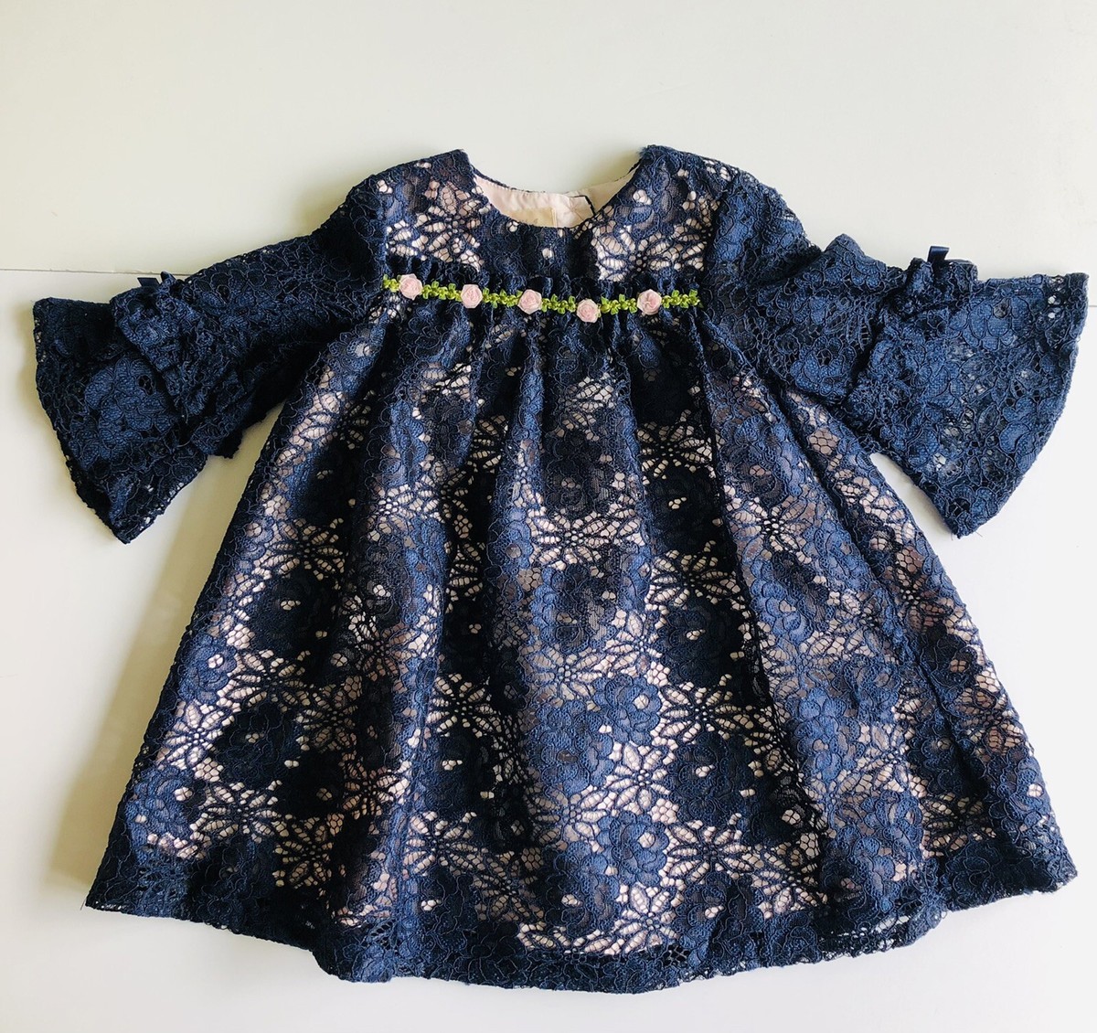 navy blue toddler dress Spazoro Toddler Girls Dress, Cotton Christmas Fall Winter Long Sleeve Princess Fashion Dresses for Childs Girls Blue Size 7 T, Girl's