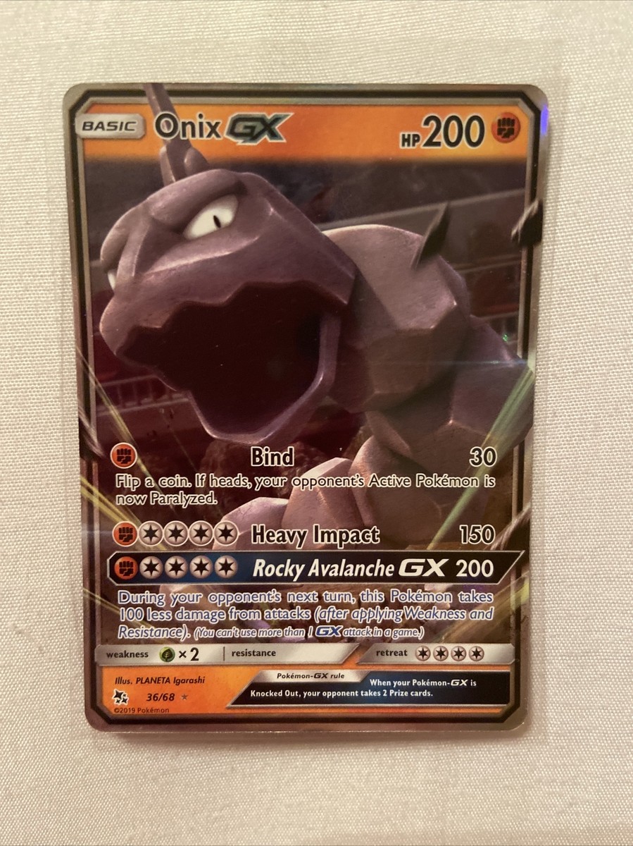 Onix GX 36/68 Hidden Fates- NM Ultra Rare Full Art Pokémon Card | eBay