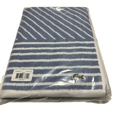LACOSTE Home Heritage Anti-Microbial Supima Cotton Bath Towel 30 x 54 inc. Denim