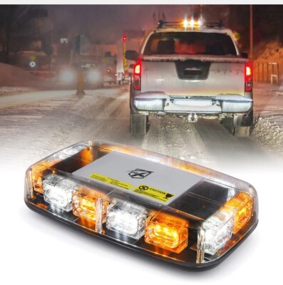 Roof Top Mini Strobe Light Bar Magnetic Mount Emergency Safety Warning Caution 