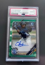 2019 PSA 10 Esteury Ruiz Bowman Chrome 1st Auto Green Refractor /99