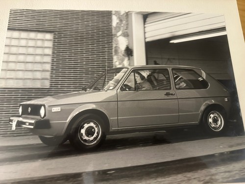 Vintage Black & White Photo 8x10 Volkswagen Golf Mk1 First Gen Rabbit 11x14 Mat - Picture 2 of 2