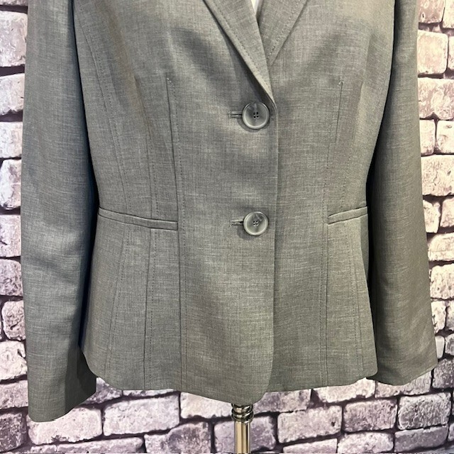 Kasper Gray Button Down Long Sleeve Jacket Size 1… - image 3