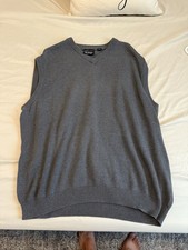 Men  s Greg Norman vest, sweater, knit, gray, golf, every day, bussiness, Size XL