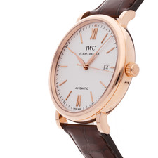 IWC Portofino Date Rose Gold Automatic 40mm Watch Strap IW3565-04 2