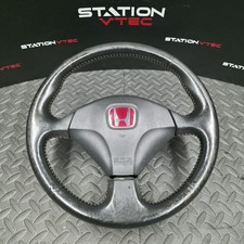 HONDA CIVIC EP3 TYPE R OEM LEATHER STEERING WHEEL WITH RED STITCHING 01-06