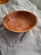 Winco WWB-20 Wooden Woven Salad Bowl, 20-Inch Brown