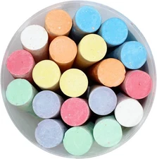 Kids Jumbo Sidewalk Chalk 20 Pack Washable Non-Toxic Outdoor Play