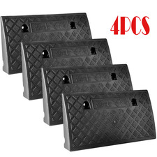 4X 9CM Curb Ramp Rubber Vehicle Slope Kerb Garage Ramps Car Wheelchair Threshold
