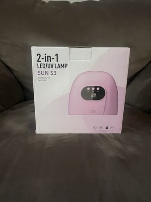 SUN S3 LED/UV Lamp Electric Nail Dryer LCD Display Timer Pink New In Box
