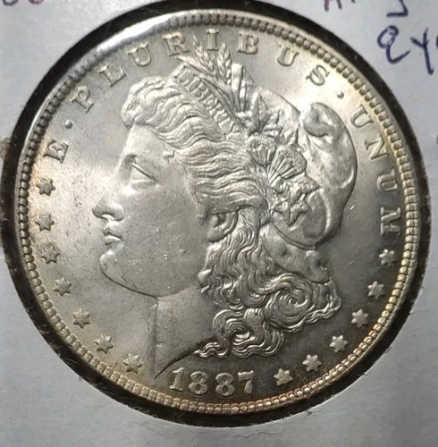 1887 ALLIGATOR EYE VAM 12 Morgan Silver Dollar Brilliant Uncirculated