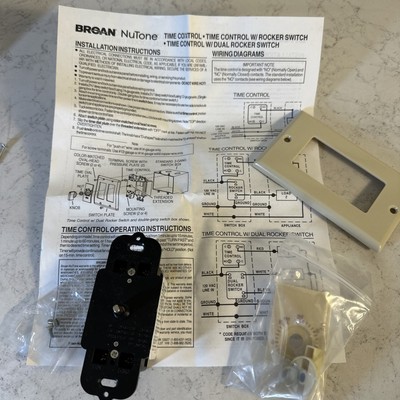 Broan Nutone 60 Minute Time Control Wall Timer Continuous On White  59W 120V