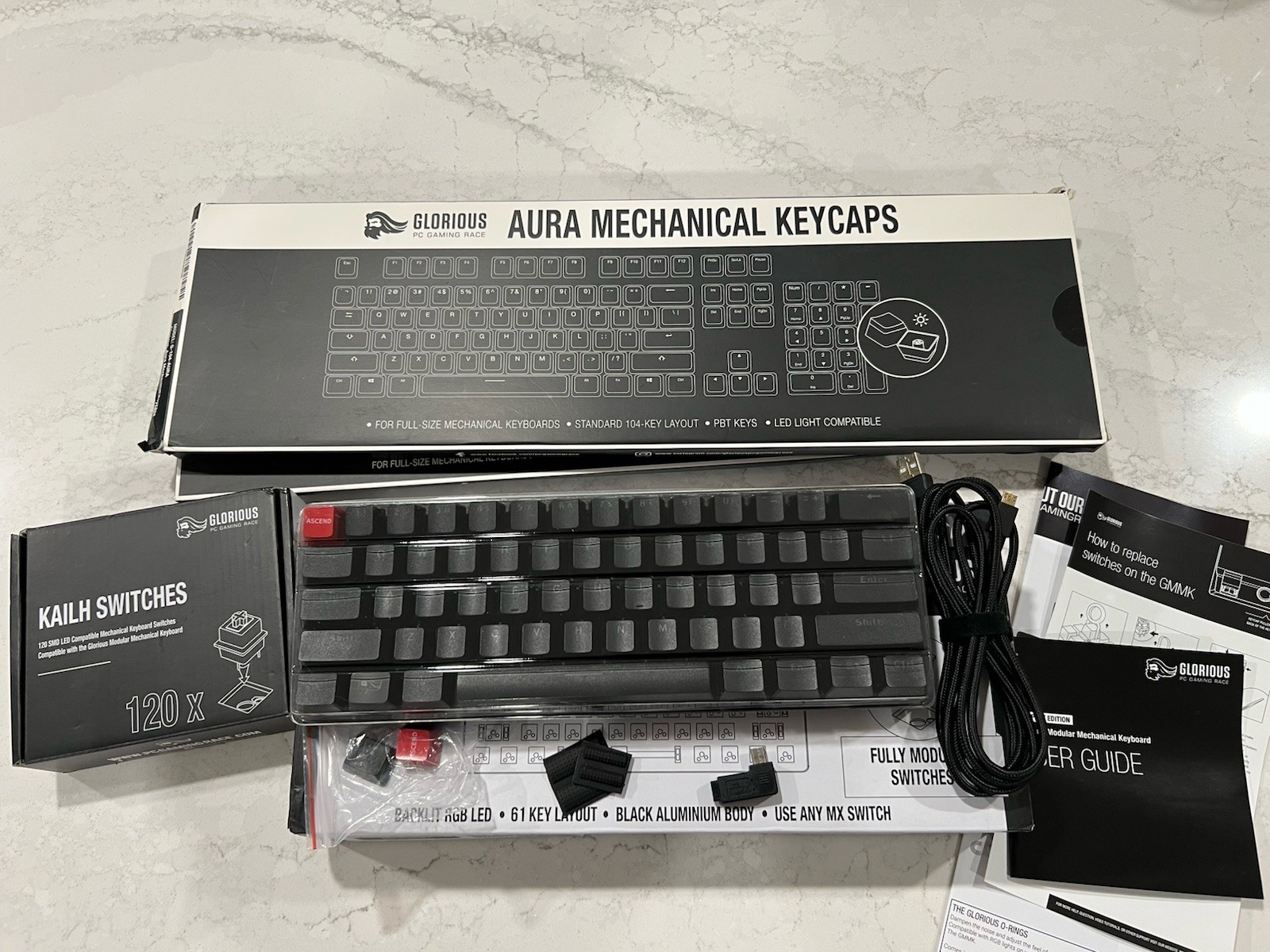 Glorious GMMK-COMPACT-RGB Mechanical Keyboard With Kailh Box Brown Switches