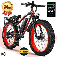26" Fat Tire Electric Bikes for Adults 1500W 34MPH 60Miles Fast Mountain E-bike