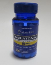 Puritan's Pride Nighttime Sleep Aid Melatonin 5 mg - 120 Tablets