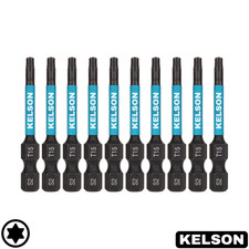 10 x T15 Torx 50mm 2" Impact Screwdriver Bits Magnetic 1/4" Universal KELSON