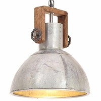 HäNgelampe Industriestil 25 W Silbern Rund 30 Cm E27