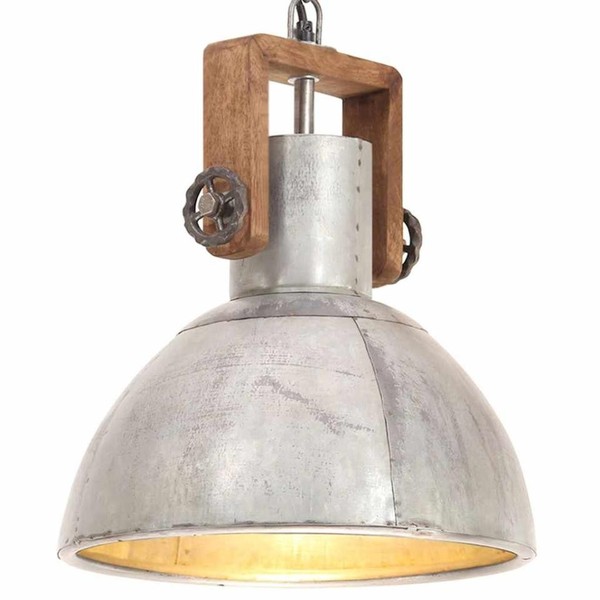 HäNgelampe Industriestil 25 W Silbern Rund 30 Cm E27-image
