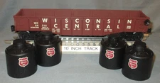 Lionel 26363 Wisconsin Central Ltd. #54215 Gondola w/ 4 WCL Canisters O/027 ga.