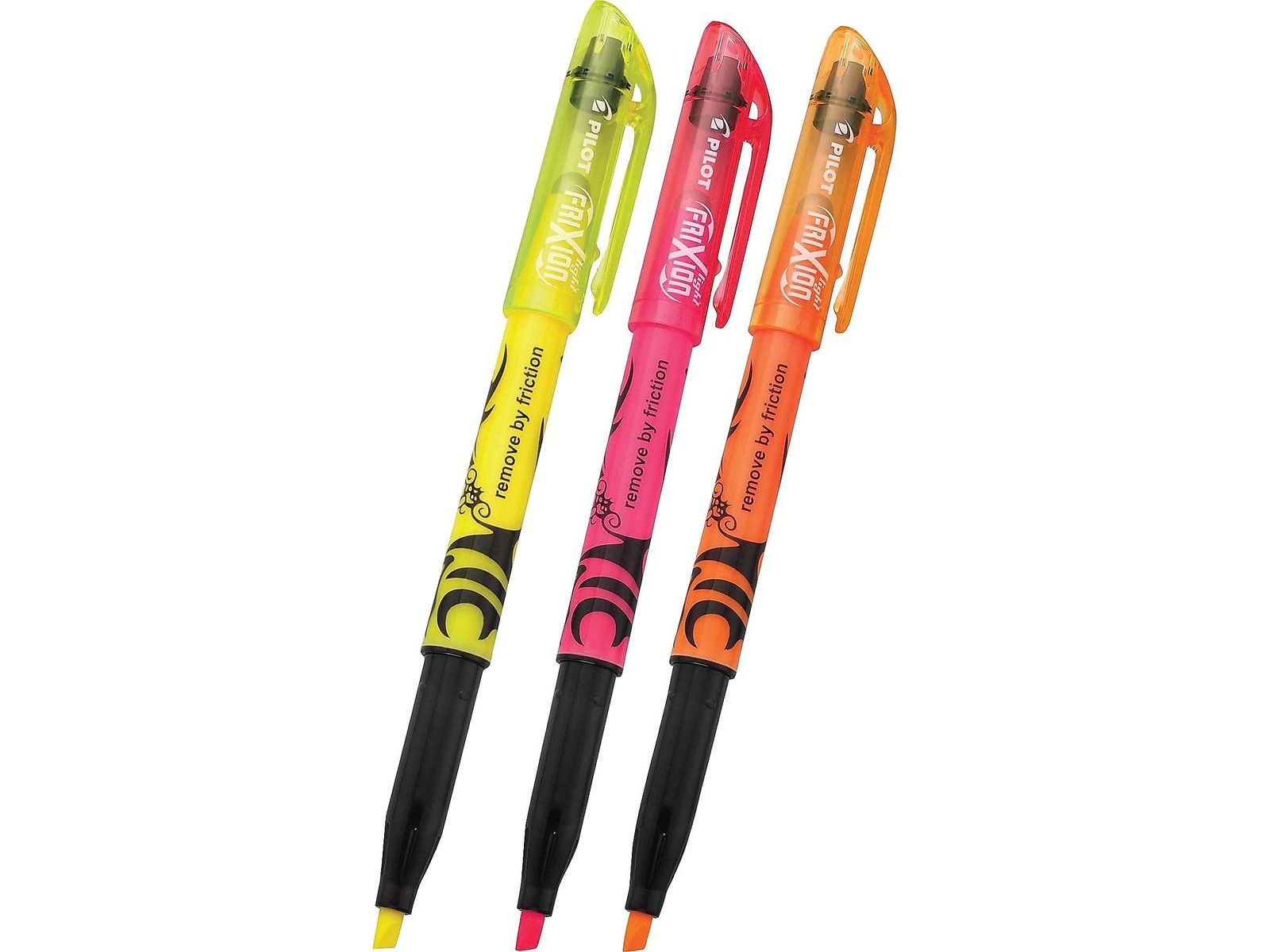 Pilot, FriXion Light Erasable Highlighters,Chisel Tip,Pack of 3,Assorted Colors
